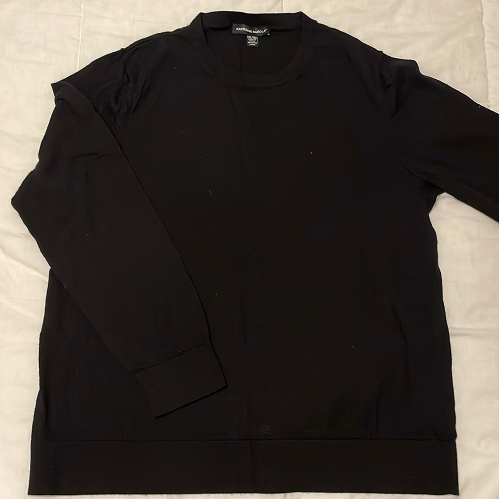 Katherine Barclay Black Crew Neck Sweater